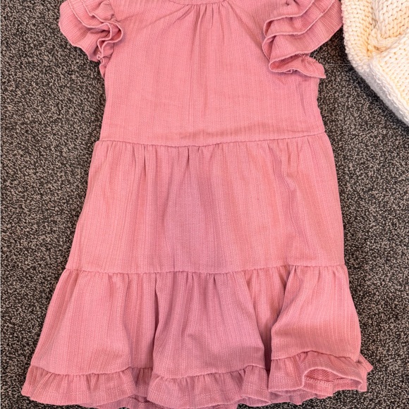 Kids Cream Chucky Cardigan with Pink Bows and Mauve Dress 2Piece Set size 5 NWTS - Picture 7 of 12
